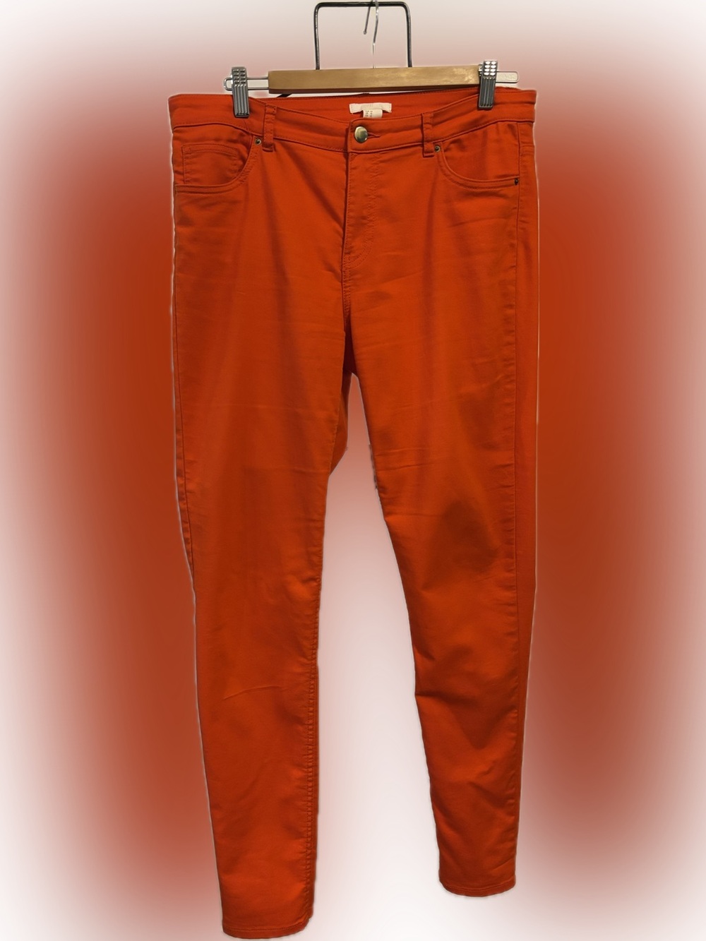 H&M Women’s Petite Red/Orange Slim Jeans